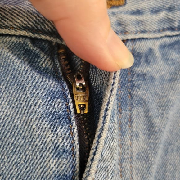 Madewell Baggy Tapered High Rise Blue Denim Jeans Size 32 100% Cotton - Picture 7 of 14